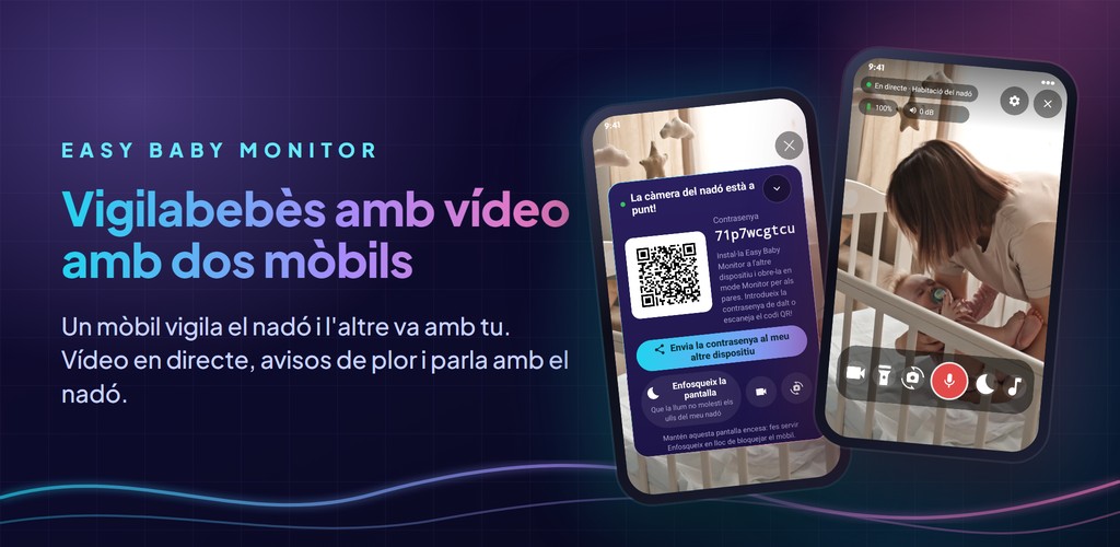 Easy Baby Monitor: vigilabebès de vídeo amb dos mòbils