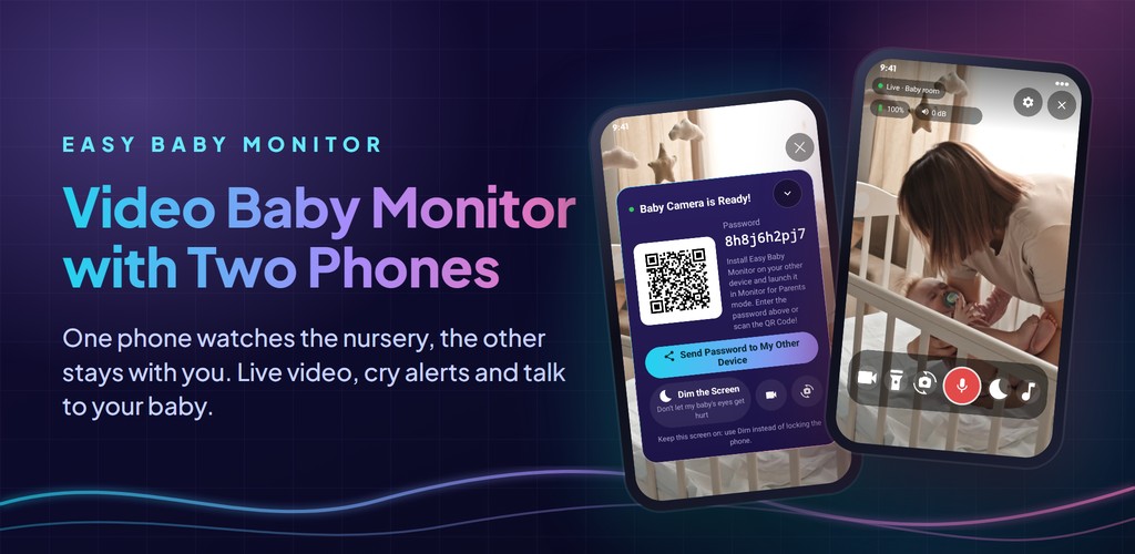 Easy Baby Monitor: video baby monitor with two phones
