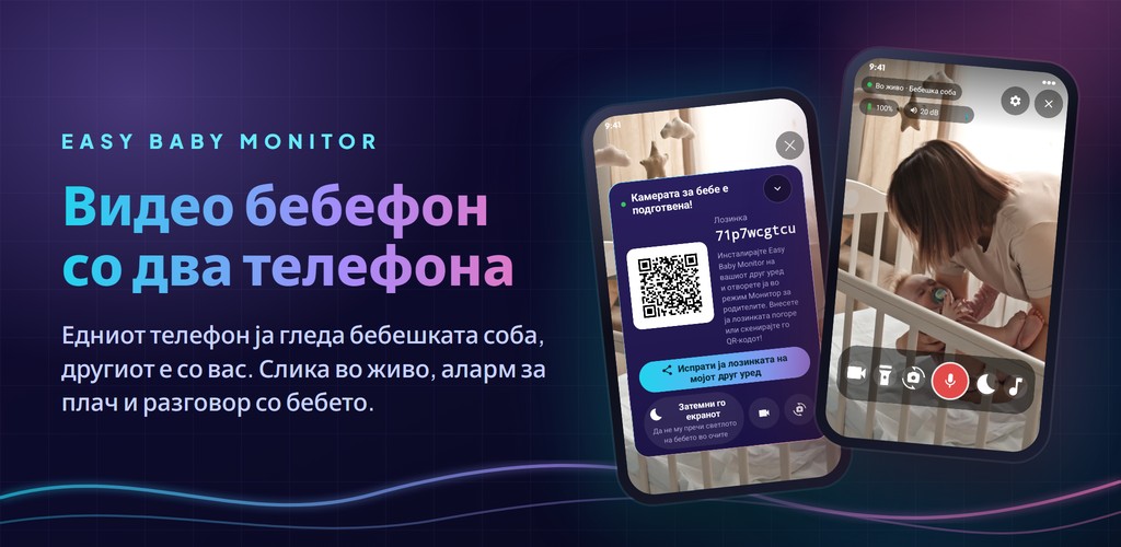 Easy Baby Monitor: видео бебефон со два телефона