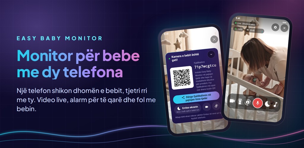 Easy Baby Monitor: monitor për bebe me video me dy telefona