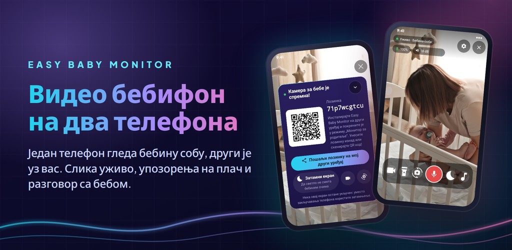 Easy Baby Monitor: видео бебифон са два телефона