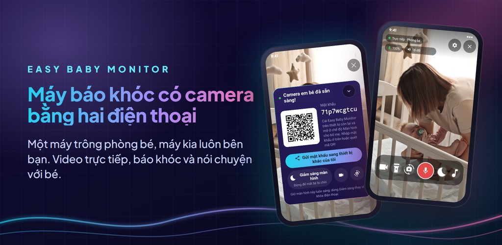 Easy Baby Monitor: máy báo khóc có camera bằng hai điện thoại