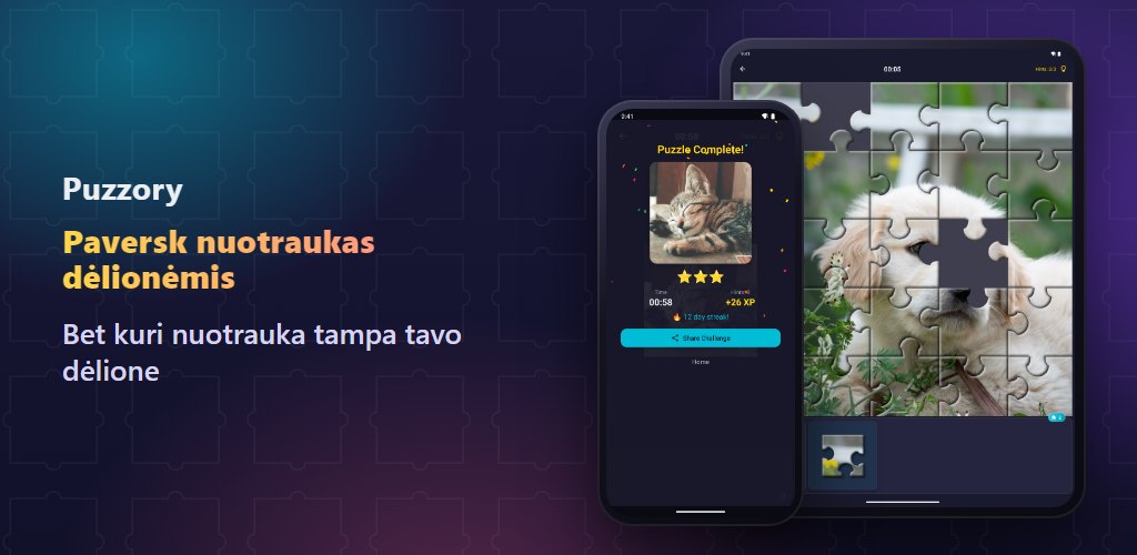 Puzzory — tavo nuotraukos, tavo dėlionės