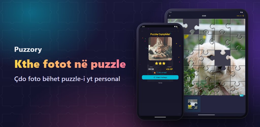 Puzzory — fotot e tua, puzzle-t e tua