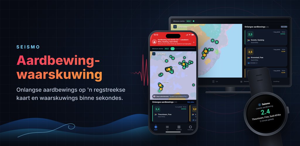 Seismo — Aardbewingwaarskuwings, intyds