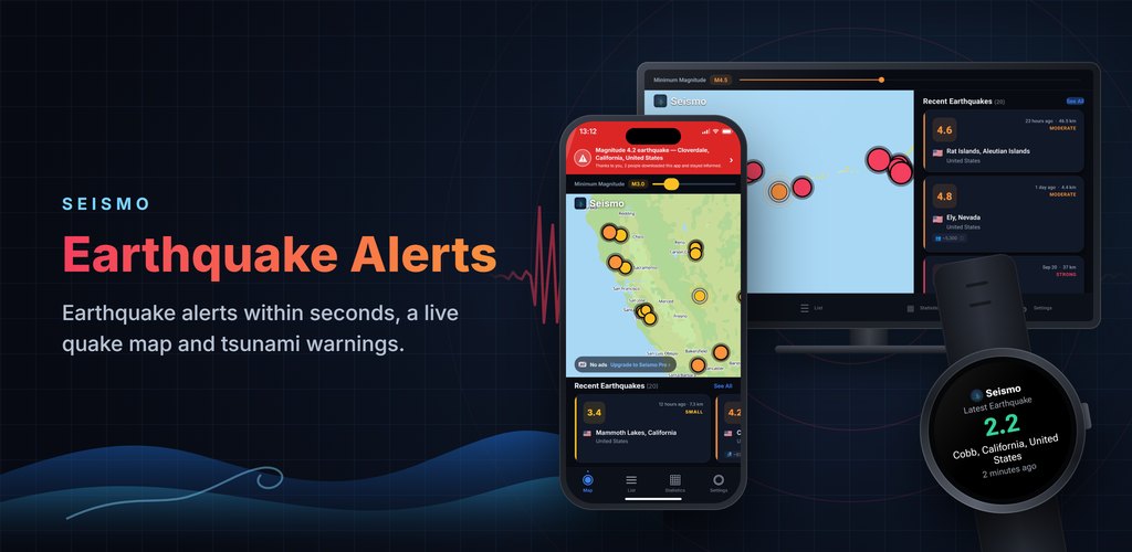 Seismo — Earthquake alerts, in real time