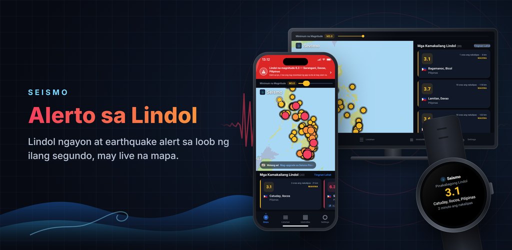 Seismo — Alerto sa lindol, real-time