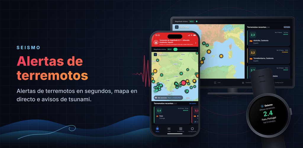 Seismo — Alertas de terremotos, en tempo real