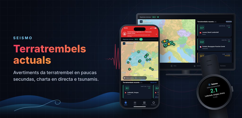 Seismo — Avertiments da terratrembel en temp real